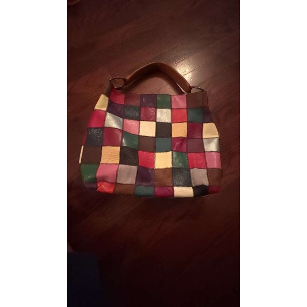 Stella and Max Multicolored Patchwork Leather Hobo Shoulder Bag – Boho Chic - Picture 2 of 7